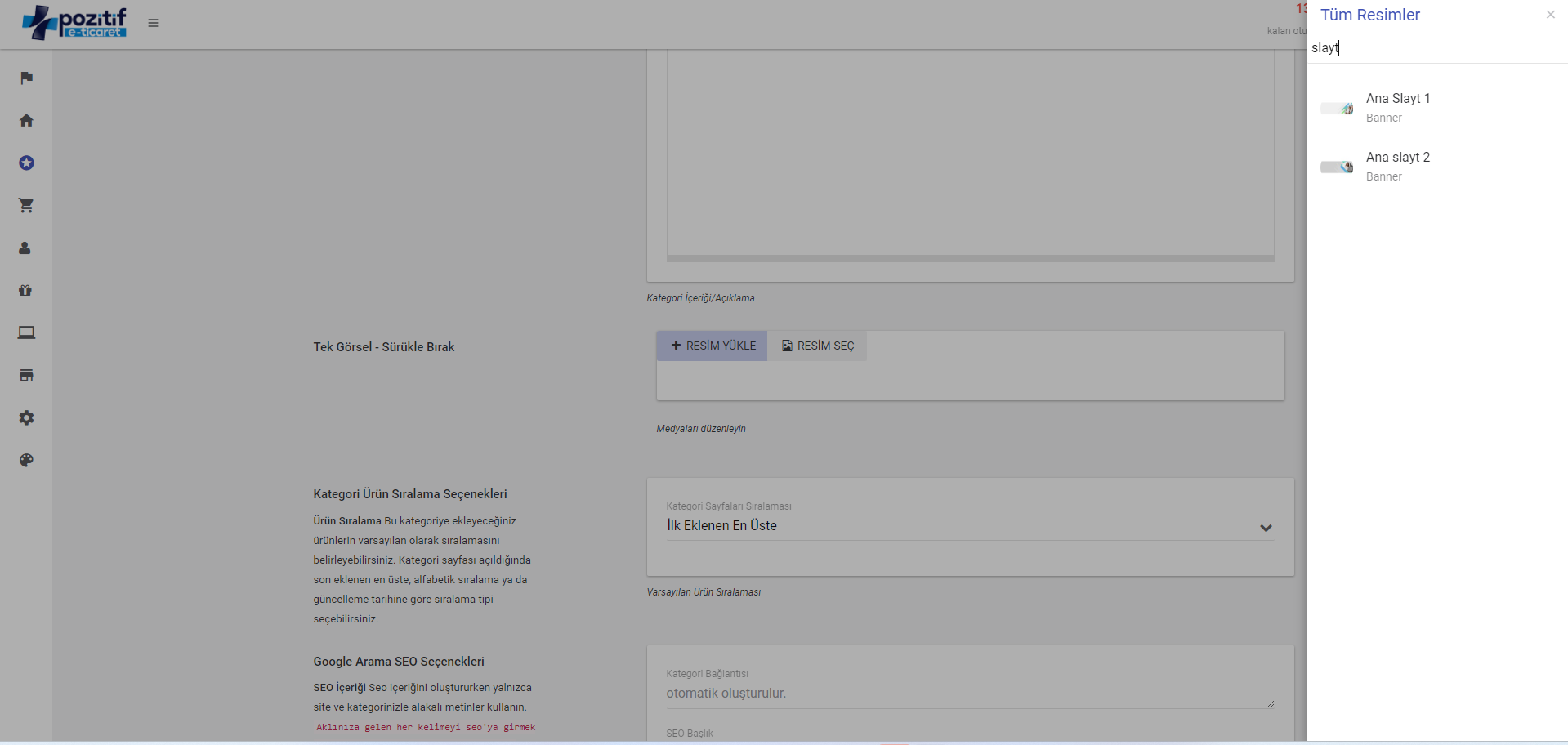 Ürün Kategori Ekleme Rehberi